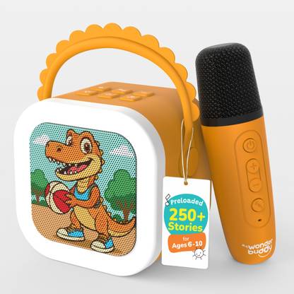 WonderBuddy StoryBox Mini 250+ Stories & Rhymes Preloaded, Kids Speaker-Dino  (Multicolor)
